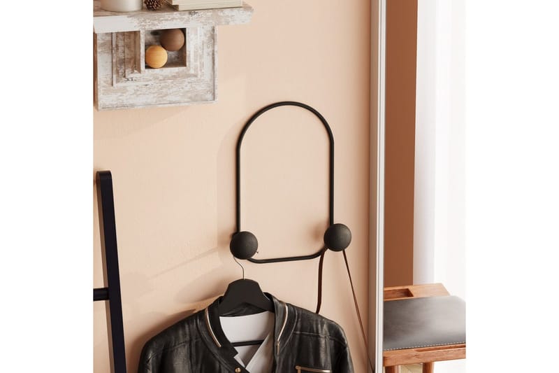 Metalkrog til Væg Frø Sort - Sort - Opbevaring - Tøjopbevaring - Knagerækker