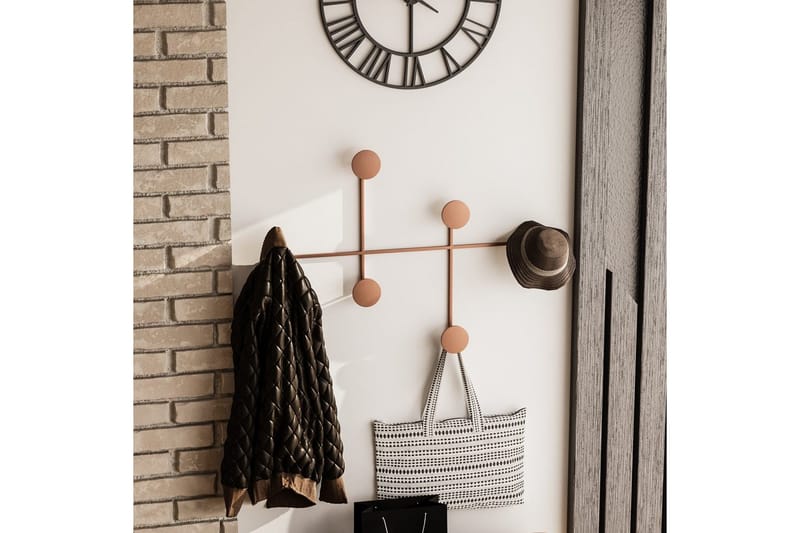 Metalkrog til Væg Inermis Kobber - Kobber - Opbevaring - Tøjopbevaring - Knagerækker