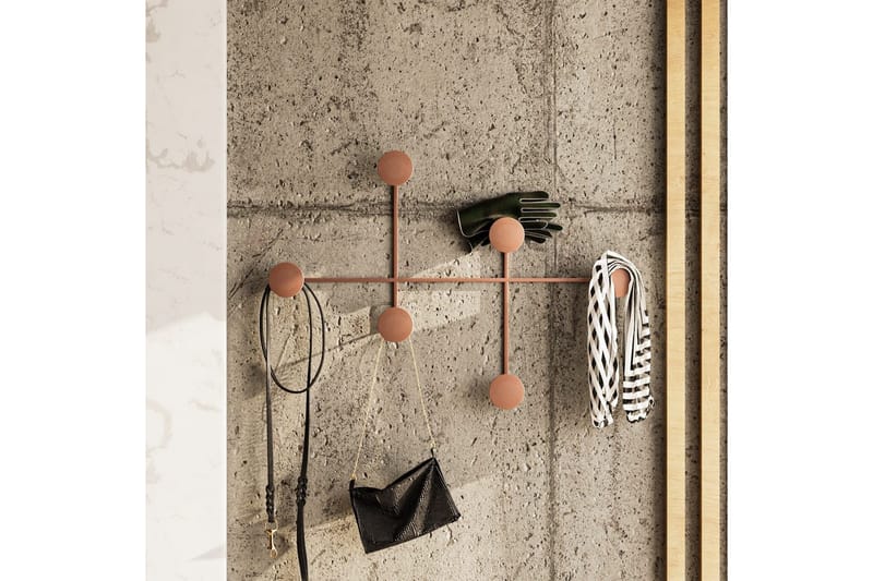 Metalkrog til Væg Inermis Kobber - Kobber - Opbevaring - Tøjopbevaring - Knagerækker