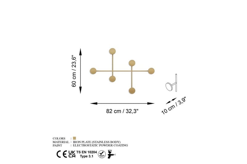 Metalkrog til Væg Inermis Rany - Rany - Opbevaring - Tøjopbevaring - Knagerækker