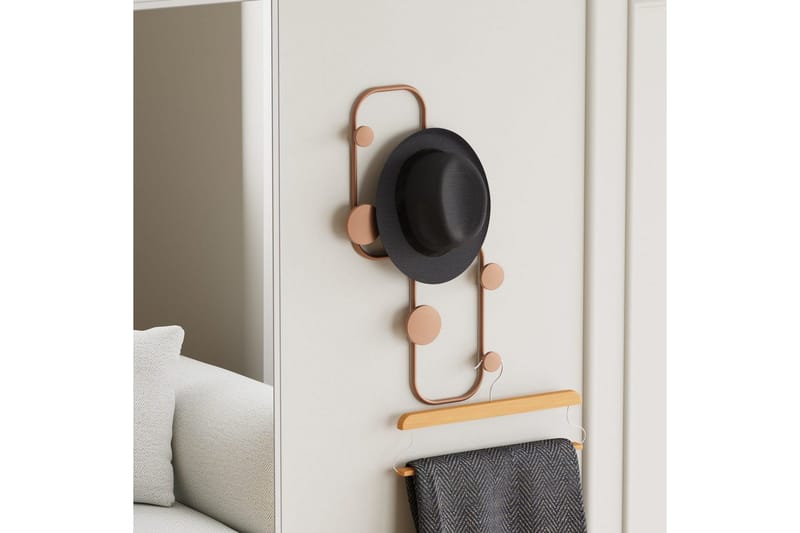 Metalkrog til Væg Mariehøne Kobber - Kobber - Opbevaring - Tøjopbevaring - Knagerækker