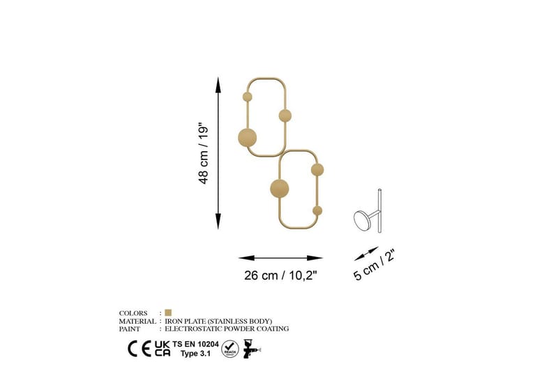 Metalkrog til Væg Mariehøne Rany - Rany - Opbevaring - Tøjopbevaring - Knagerækker
