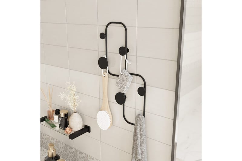 Metalkrog til Væg Mariehøne Sort - Sort - Opbevaring - Tøjopbevaring - Knagerækker