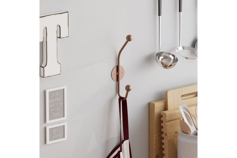 Metalkrog til Væg Næsehorn Kobber - Kobber - Opbevaring - Tøjopbevaring - Knagerækker
