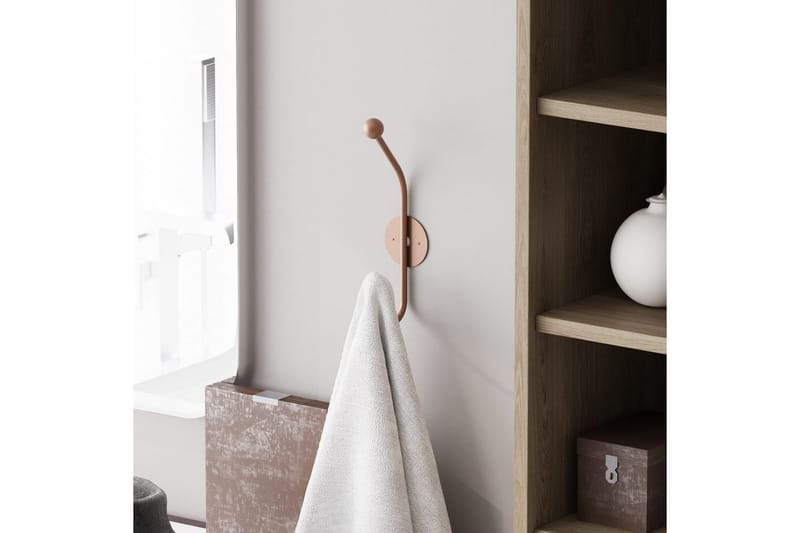 Metalkrog til Væg Næsehorn Kobber - Kobber - Opbevaring - Tøjopbevaring - Knagerækker