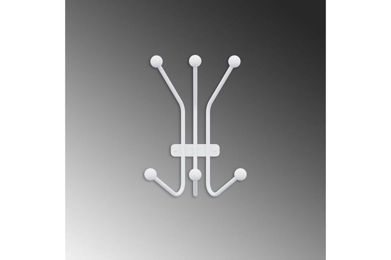 Metalkrog til Væg Narwanire Hvid - Hvid - Opbevaring - Tøjopbevaring - Knagerækker