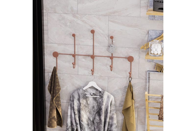 Metalkrog til Væg Ranjita Kobber - Kobber - Opbevaring - Tøjopbevaring - Knagerækker