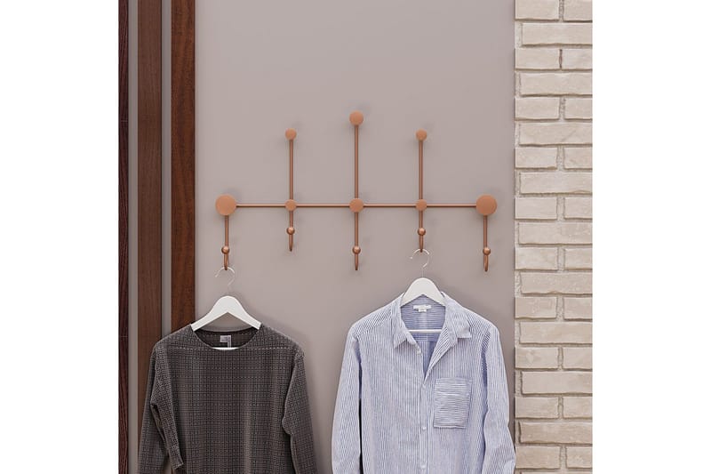 Metalkrog til Væg Ranjita Kobber - Kobber - Opbevaring - Tøjopbevaring - Knagerækker