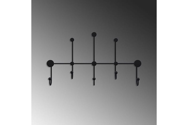 Metalkrog til Væg Ranjita Sort - Sort - Opbevaring - Tøjopbevaring - Knagerækker