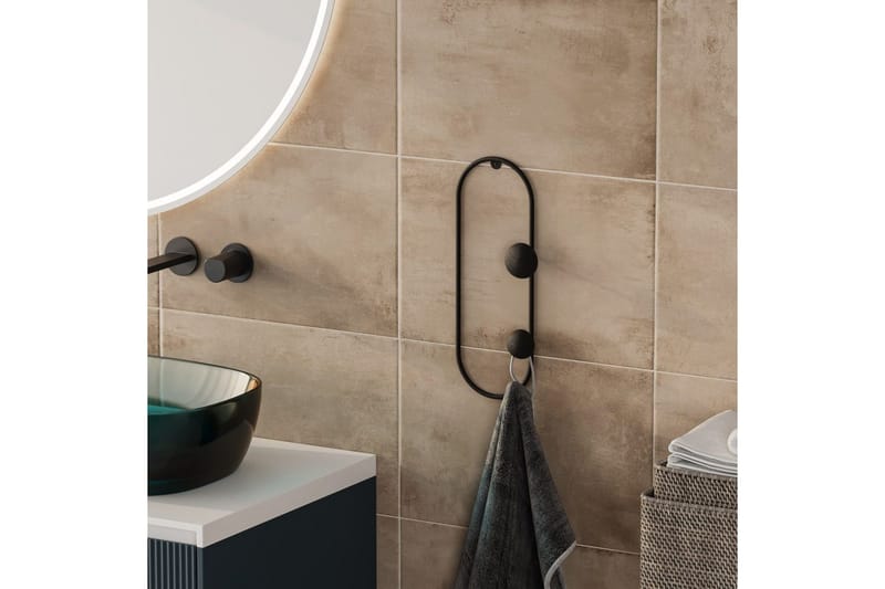 Metalkrog til Væg Sota Sort - Sort - Opbevaring - Tøjopbevaring - Knagerækker