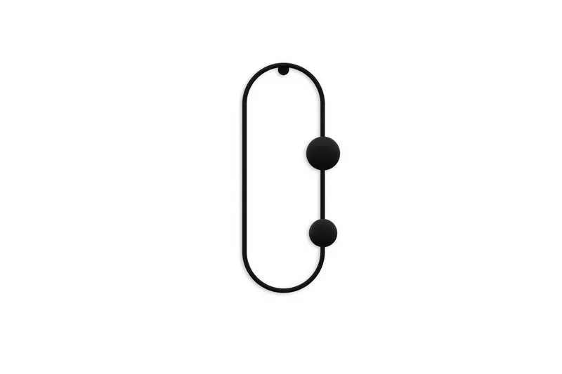 Metalkrog til Væg Sota Sort, Sort