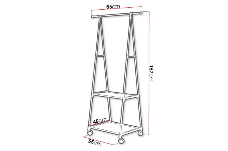 Olazen Tøjstativ 85 cm - Sort - Tøjstativ - Tørrestativ - Knagerækker