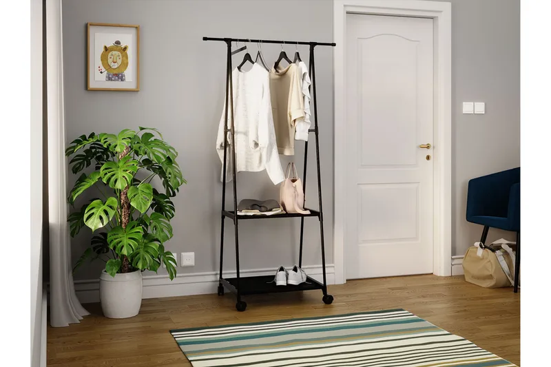 Olazen Tøjstativ 85 cm, Sort