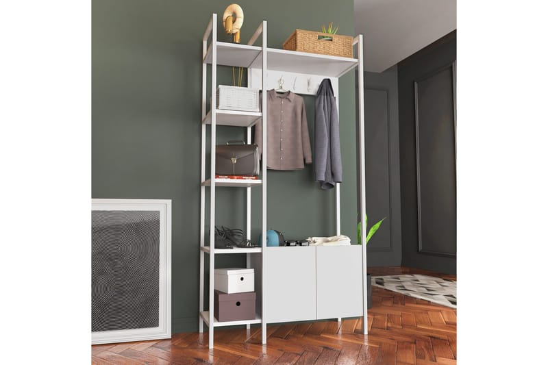 Rinorea Tøjstativ 90x175 cm - Hvid - Opbevaring - Tøjopbevaring - Knagerækker
