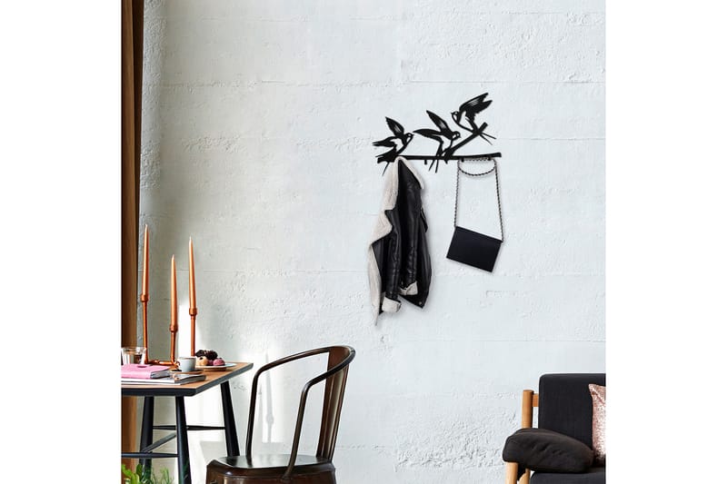 Salcuta Tøjkroge 52x32 cm - Sort - Opbevaring - Tøjopbevaring - Knagerækker