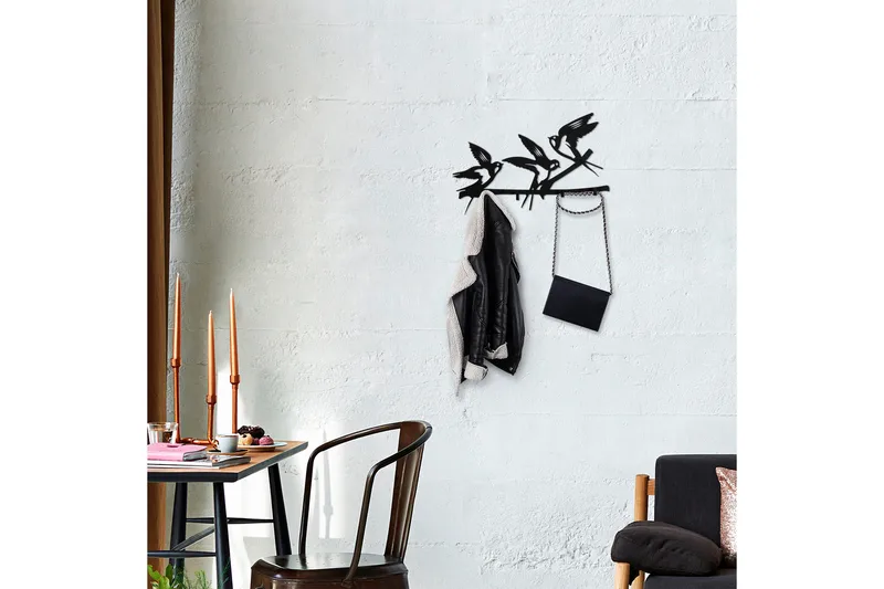 Salcuta Tøjkroge 52x32 cm - Sort - Opbevaring - Tøjopbevaring - Knagerækker