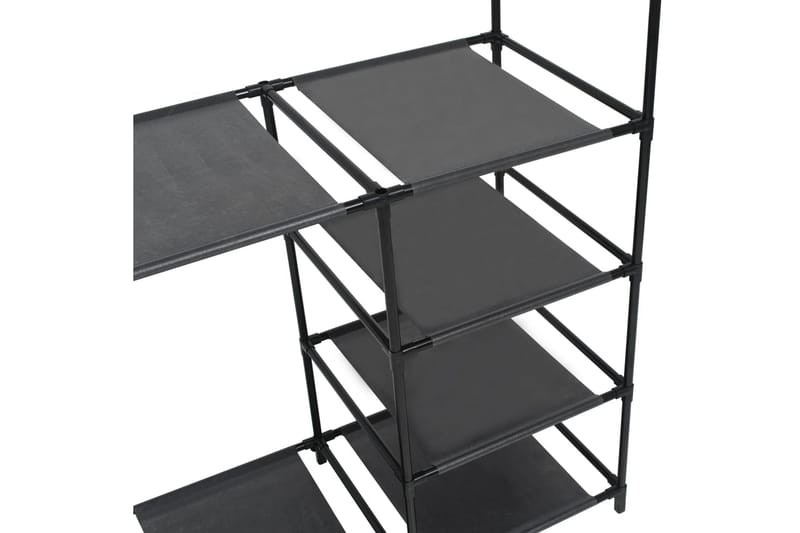 Tøjstativ Sort 87 X 44 X 158 Cm Stål Og Uvævet Stof - Sort - Opbevaring - Tøjopbevaring - Knagerækker - Knage