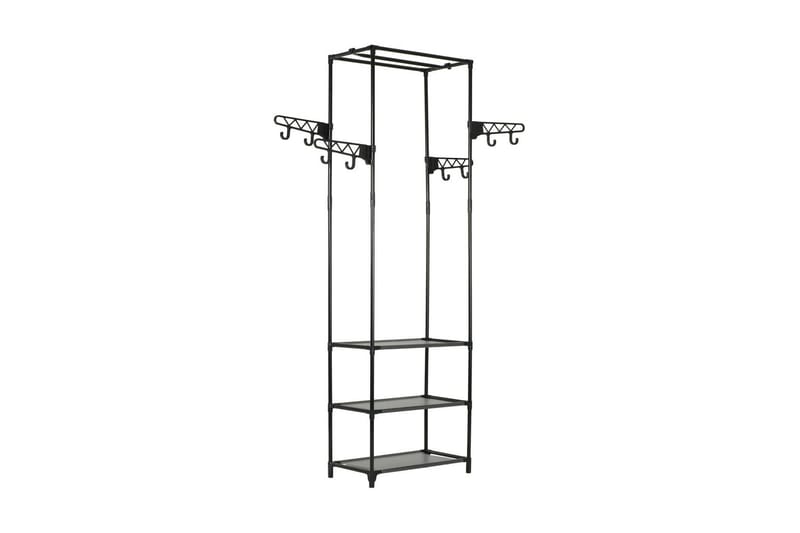 Tøjstativ Stål Og Uvævet Stof 55 X 28,5 X 175 Cm Sort - Sort - Opbevaring - Tøjopbevaring - Knagerækker - Knage