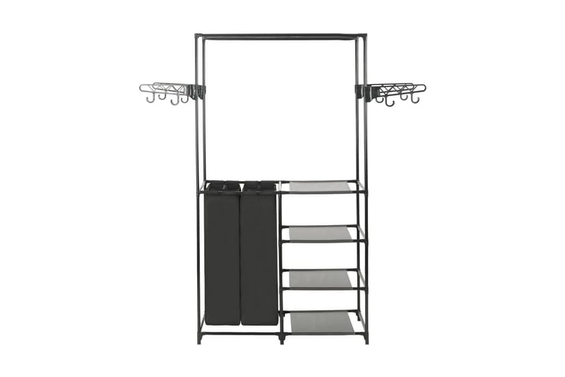 Tøjstativ Stål Og Uvævet Stof 87 X 44 X 158 Cm Sort - Sort - Opbevaring - Tøjopbevaring - Knagerækker - Knage