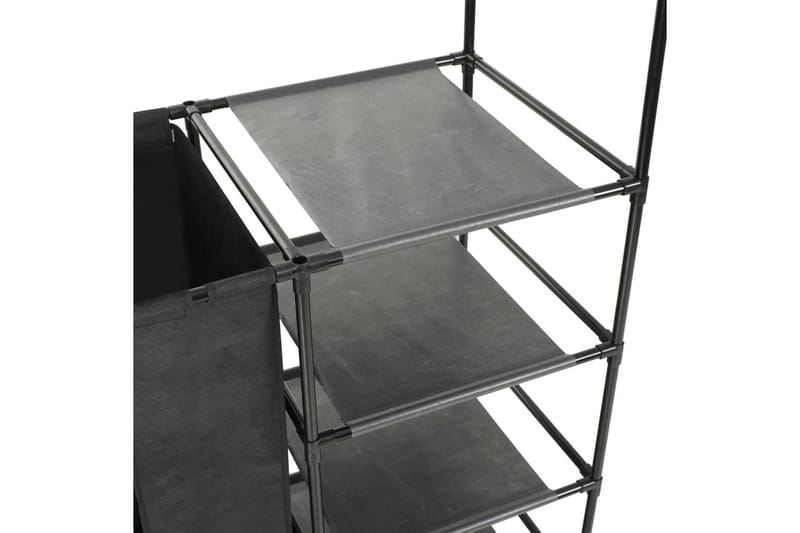 Tøjstativ Stål Og Uvævet Stof 87 X 44 X 158 Cm Sort - Sort - Opbevaring - Tøjopbevaring - Knagerækker - Knage