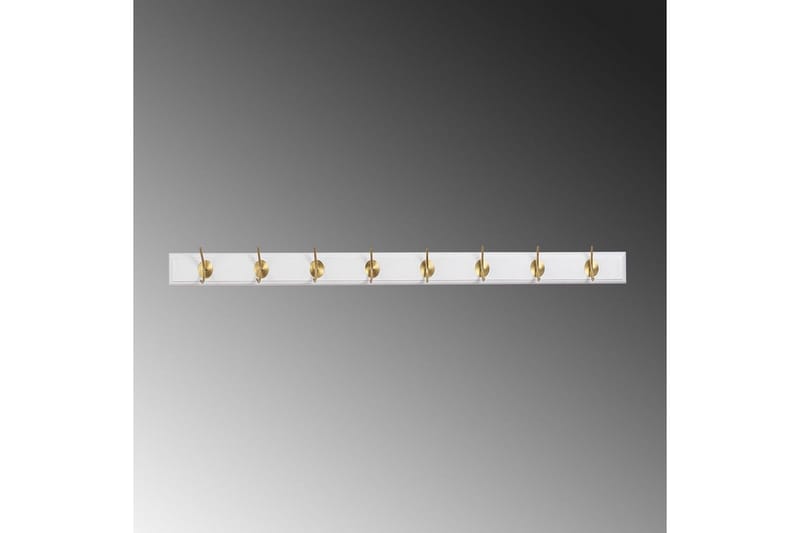 Trævægkrog Ranvir Hvid / Rany - 100 x 7 x 8 - Opbevaring - Tøjopbevaring - Knagerækker