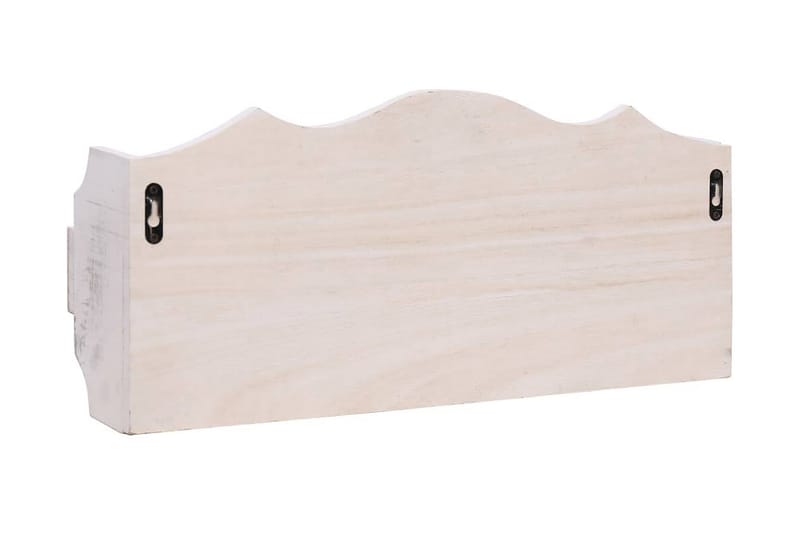 vægmonteret knagerække 50 x 10 x 23 cm træ hvid - Opbevaring - Tøjopbevaring - Knagerækker - Knage