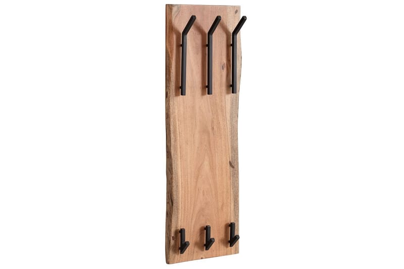 Vægreol Wohnling Massivt træ kant vægmonteret knagerække 35x100 cm industriel - Opbevaring - Tøjopbevaring - Knagerækker - Tøjstativ