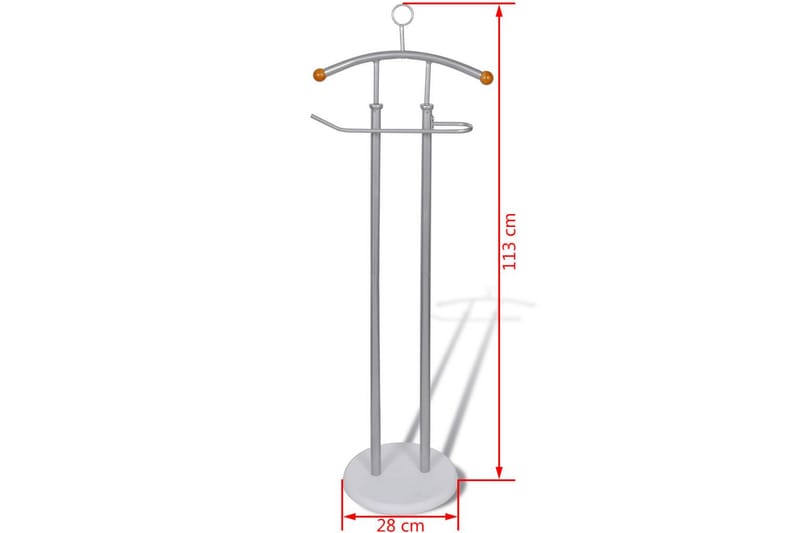 Valet Stumtjener Skjortebøjle - Sølv - Jakkestativ - Knagerækker
