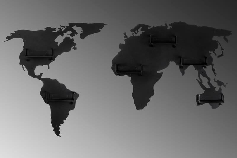 World Map Tøjkrog - Sort - Knagerækker - Knager - Knage
