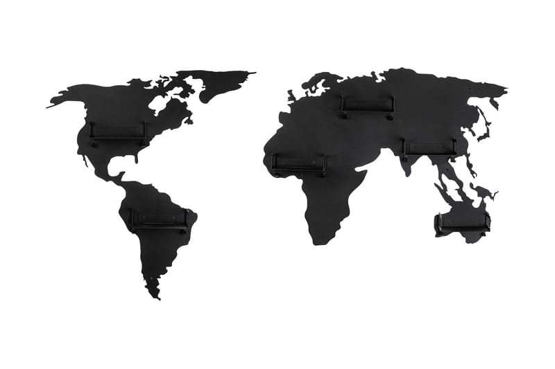 World Map Tøjkrog - Sort - Knage - Knagerækker - Knager