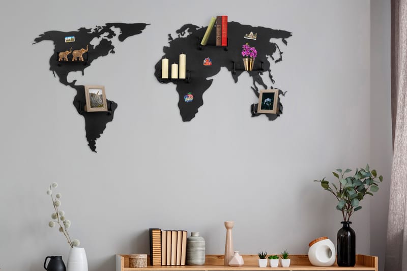 World Map Tøjkrog - Sort - Opbevaring - Tøjopbevaring - Knagerækker