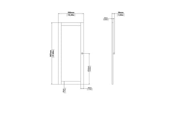 Trysil Dør til Reol 39x95,7 cm - Hvid - Opbevaring - Tøjopbevaring - Garderobeskabe - Garderobedør - Foldedør garderobe