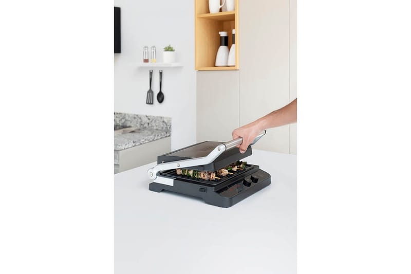 Bordgrill Black+Decker Børstet stål temperaturkontrol 2000W - Sport & fritid - Camping & vandring - Udekøkken & camnpingkøkken