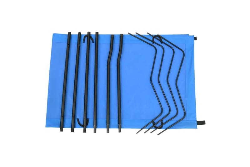 campingseng 180x60x19 cm oxfordstof og stål blå - Blå - Sport & fritid - Camping & vandring - Campingmøbler
