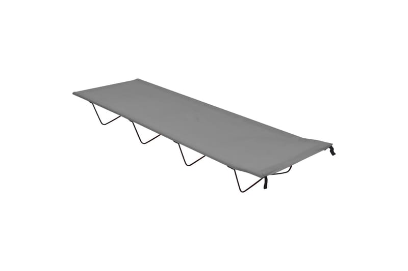 campingseng 180x60x19 cm oxfordstof og stål grå - Grå - Sport & fritid - Camping & vandring - Campingmøbler