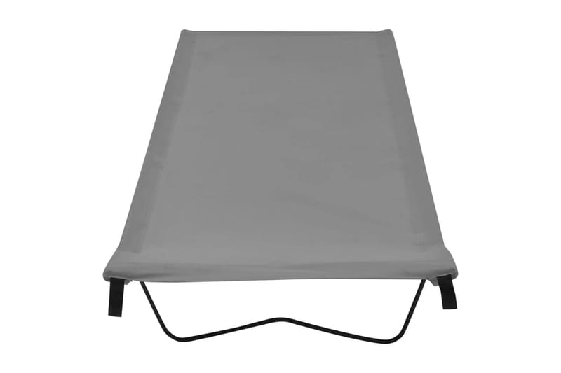 campingseng 180x60x19 cm oxfordstof og stål grå - Grå - Sport & fritid - Camping & vandring - Campingmøbler