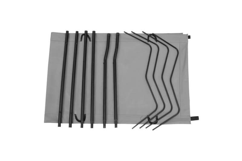 campingseng 180x60x19 cm oxfordstof og stål grå - Grå - Sport & fritid - Camping & vandring - Campingmøbler