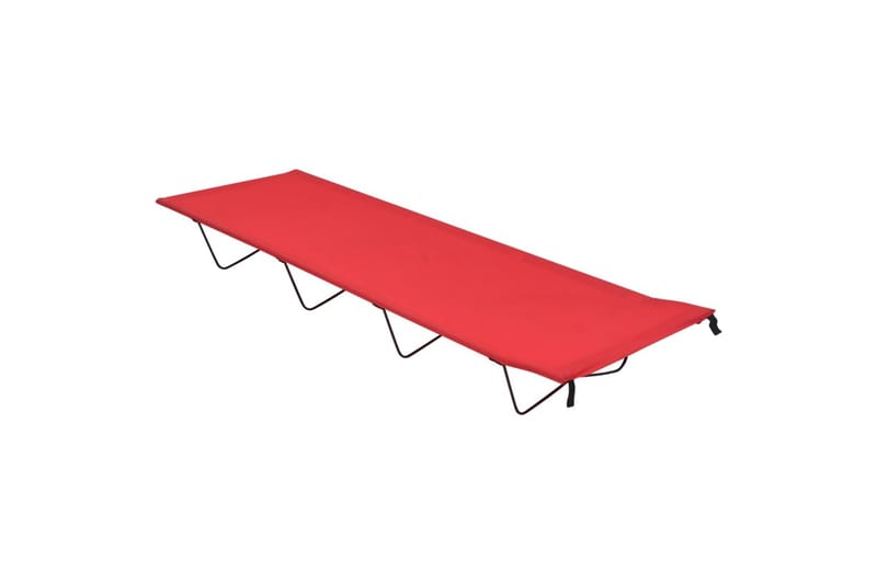 campingseng 180x60x19 cm oxfordstof og stål rød - Rød - Sport & fritid - Camping & vandring - Campingmøbler