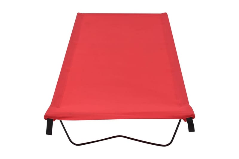 campingseng 180x60x19 cm oxfordstof og stål rød - Rød - Sport & fritid - Camping & vandring - Campingmøbler