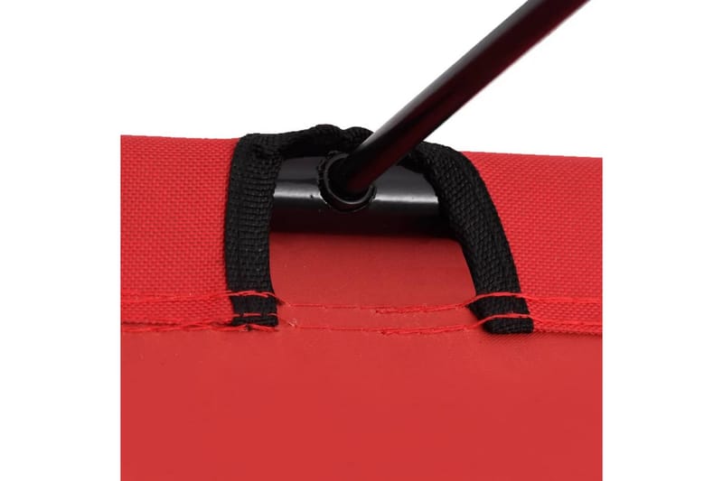 campingseng 180x60x19 cm oxfordstof og stål rød - Rød - Sport & fritid - Camping & vandring - Campingmøbler