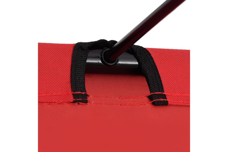 campingsenge 2 stk. 180x60x19 cm oxfordstof og stål rød - Rød - Sport & fritid - Camping & vandring - Campingmøbler