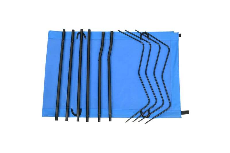 campingsenge 2 stk.180x60x19 cm oxfordstof og stål blå - Blå - Sport & fritid - Camping & vandring - Campingmøbler