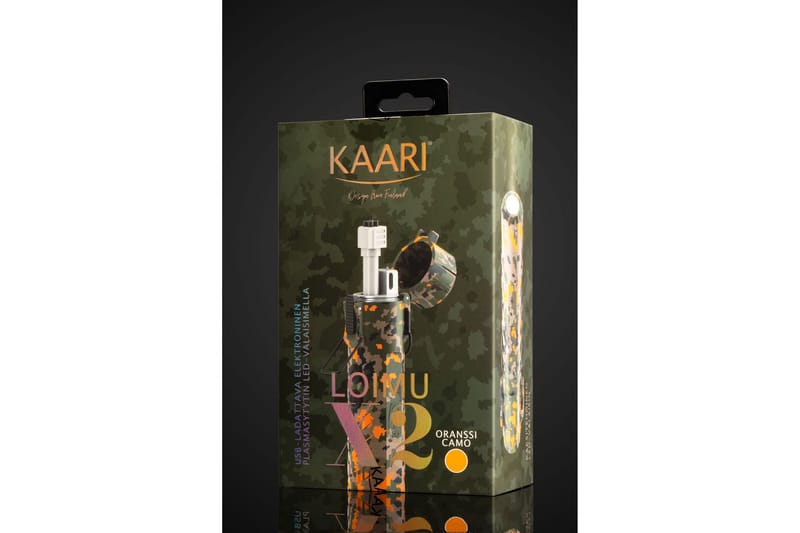 Kaari Loimu Plasma Lighter X2 med LED-lys Orange - Friluftsudstyr
