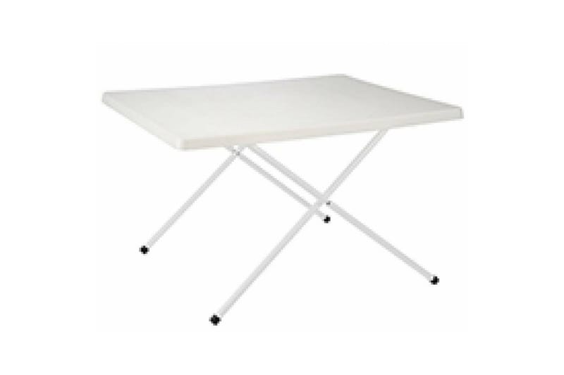 HI foldbart campingbord 80x60x51/61 cm justerbart hvid - Hvid - Campingmøbler - Campingborde