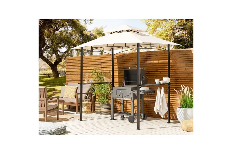 Lusthus Beliani Naro Beige/svart Beige||Black - Have - Udestue & fritidshus - Lysthus