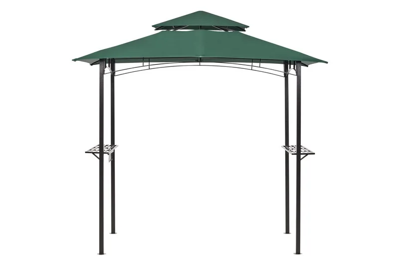 Lusthus Beliani Naro Beige/svart Green||Black - Havemøbler - Solafskærmning - Havepavilloner - Pavillon med tag