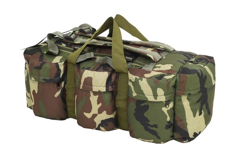 3-I-1 Duffeltaske I Militærstil 120 L Camouflage - Grøn - Sport & fritid - Camping & vandring - Pakke vandre