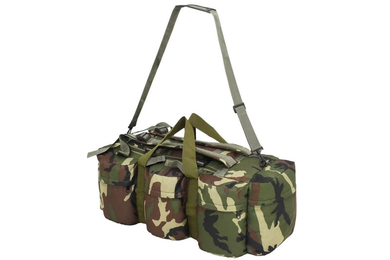 3-I-1 Duffeltaske I Militærstil 120 L Camouflage - Grøn - Sport & fritid - Camping & vandring - Pakke vandre