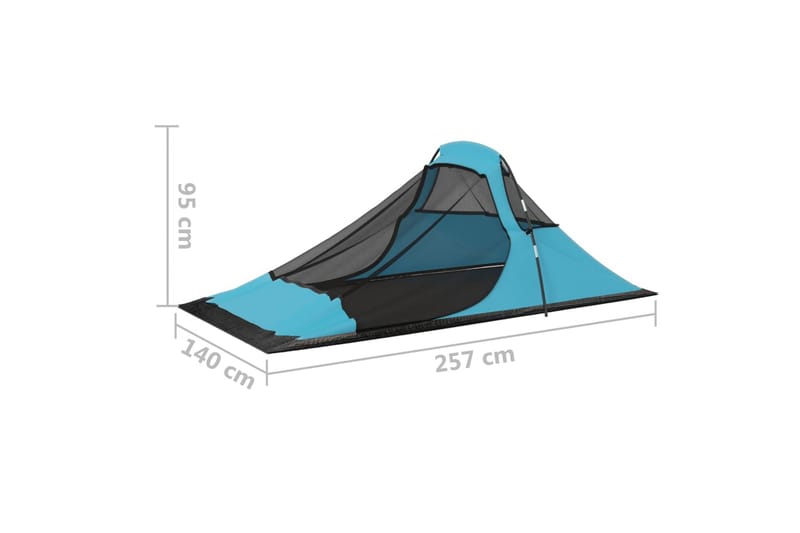 campingtelt 137x240x100 cm blå - Blå - Sport & fritid - Camping & vandring - Telt