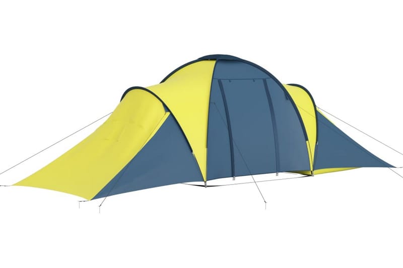 campingtelt 6 personer blå og gul - Blå - Familietelt - Telt